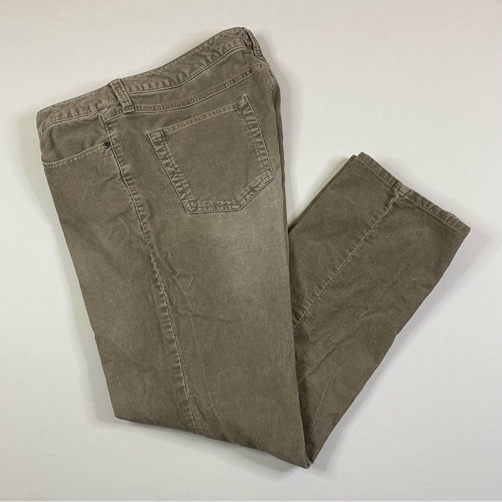 Eddie Bauer Corduroy Jeans Womens 14P Modern Slim Straight Earth Tone 70s Hippie